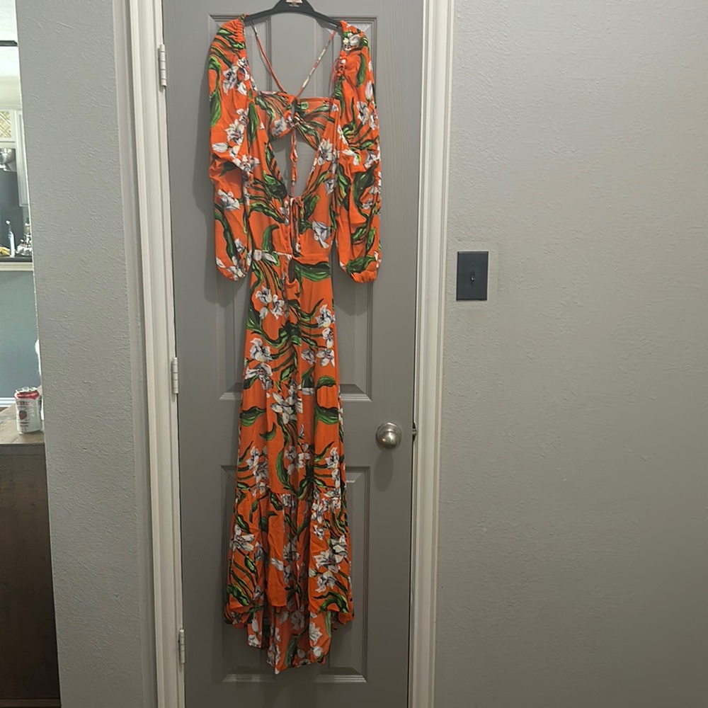 ZARA BEAUTIFUL BLACK AND GREEN SUMMER DRESS🧡💚